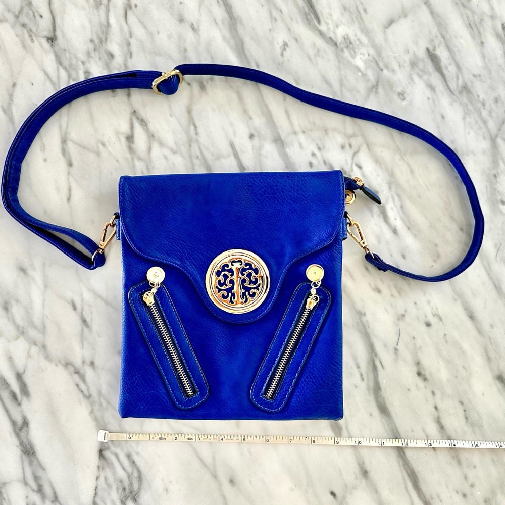 Mia K Farrow Crossbody Bag, Marine Blue, Like New